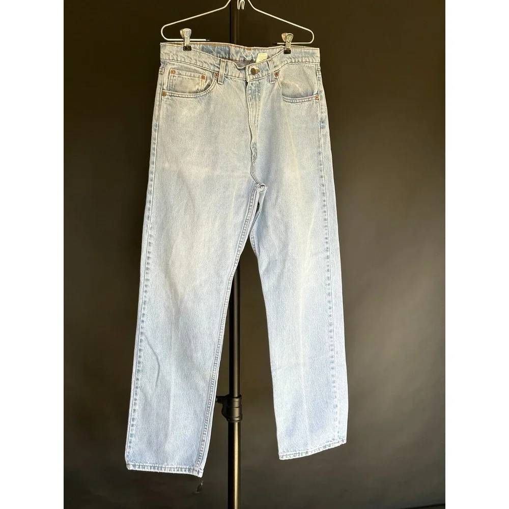 Vintage 1997 Levi's 505‎ Regular Fit Men's Blue Jeans Size 36x32 Made In U.S.A.